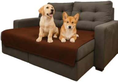 Protetor De Sofá Para Cães E Gatos. Contra Pelos E Líquidos 1,35 x 1,35 (Marrom)