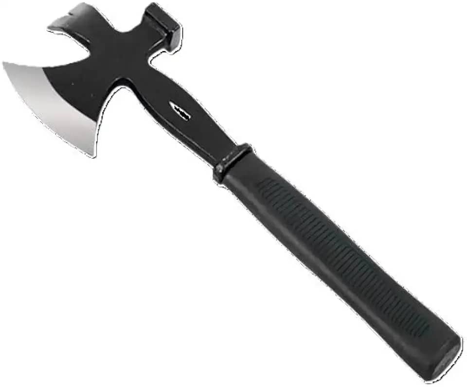 Mini Machado Com Cabo Emborrachado Para Cortar Arvore Madeira Machadinha de Aço Compacta Para Camping e Sobrevivência 3 em 1-31cm