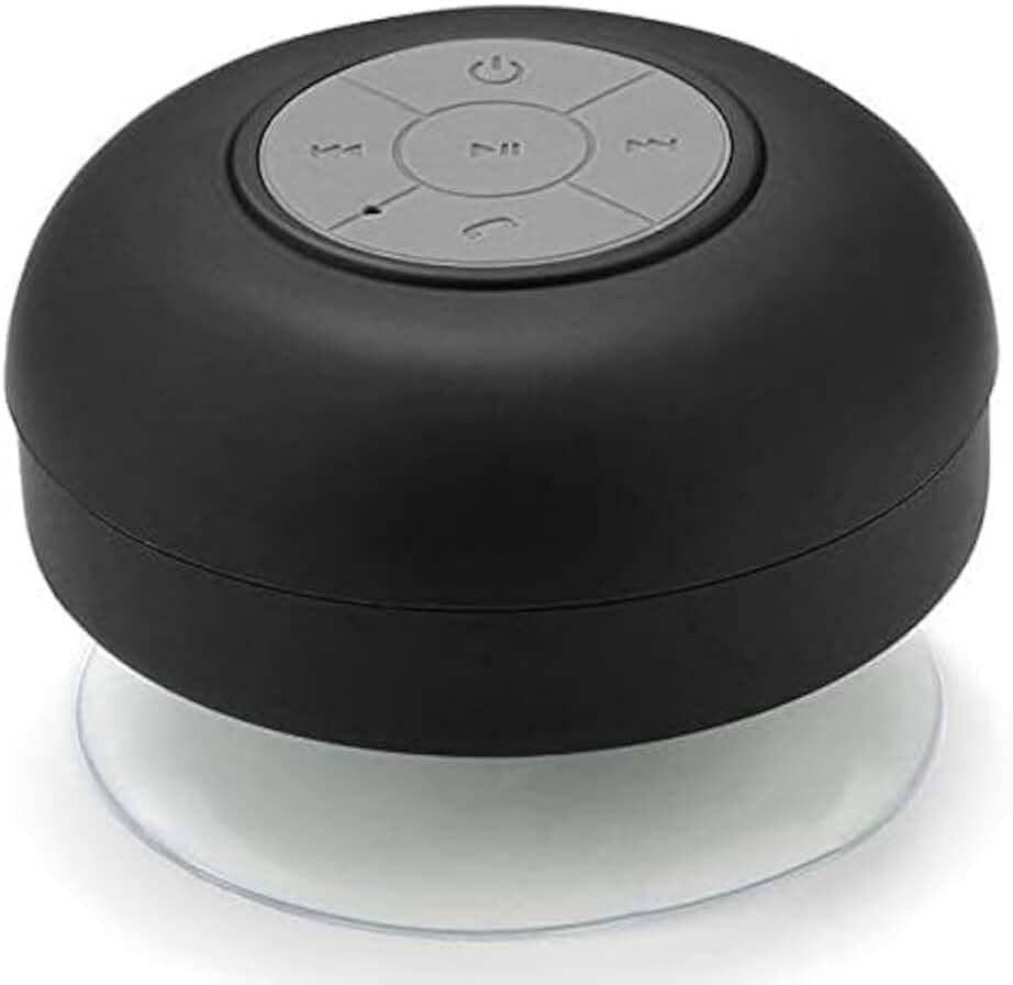 Mini Caixa de Som Bluetooth à Prova d’Água com Ventosa 5W Preta