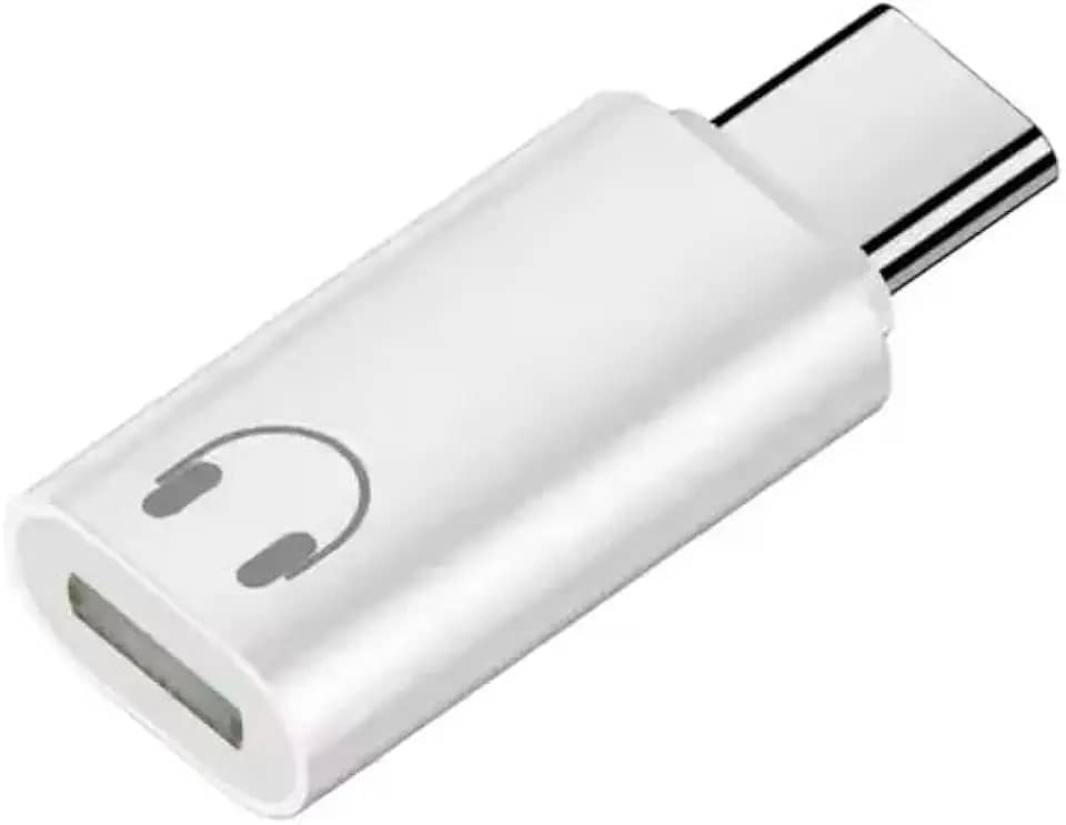 Adaptador Lightning para USB-C Para Fone de Ouvido Compatível com iPhone 15 16 e Android