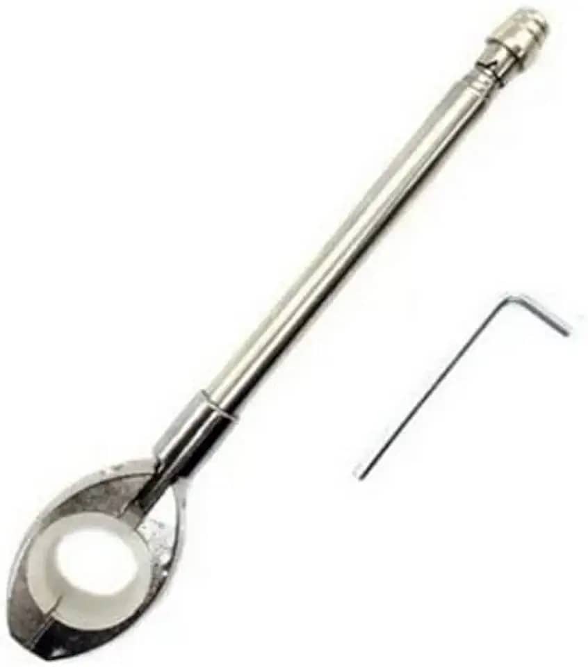 Antena Corta Pipa Cerol Para Guidao 7/8 Moto Inox 7 estágios Spencer Prata