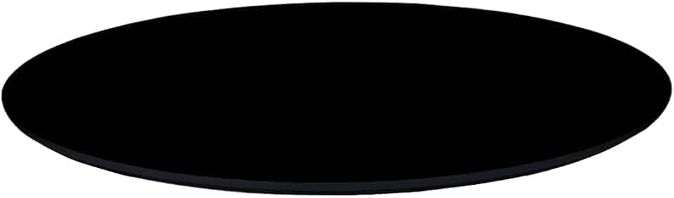 Tampo Redondo Madeira MDF Mesa Jantar Apoio (Preto, 60cm)