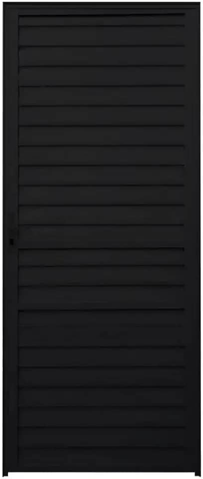 Porta de Alumínio Palheta 210x76cm Fortline Atlântica Preto
