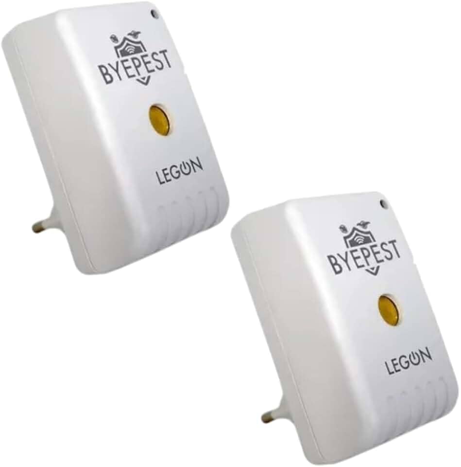 2 Repelente Eletrônico Ultrassônico Byepest Espanta Ratos e Morcegos Cobertura de 200m² Sem Cheiro Livre de Químicos