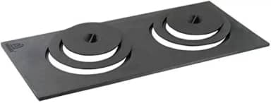 Chapa Redução Fogão A Lenha 2 Furos Com Tampa - 32x54x29cm