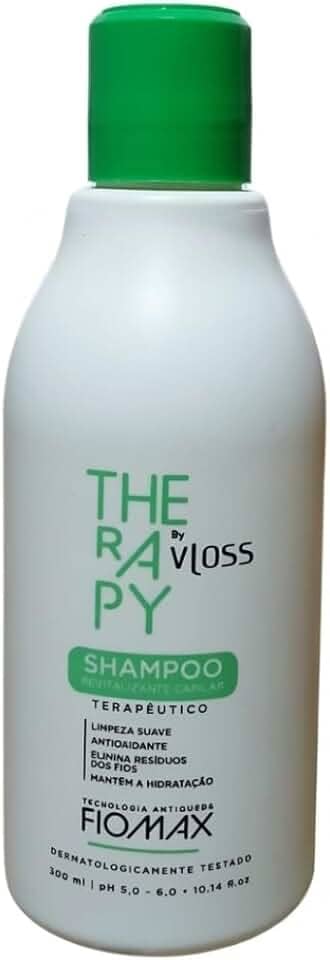 Shampoo Terapêutico Vloss Therapy Antiqueda - Tecnologia Fiomax para Crescimento Capilar Rápido e Fortalecimento - Limpeza Suave Antioxidante para Cabelos Finos e Fracos - Frasco 300ml
