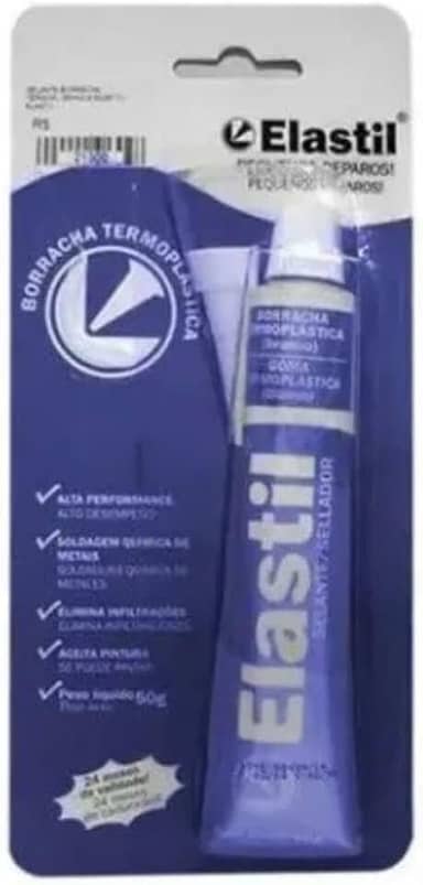 Borracha Termoplástica Cinza Elastil 50g