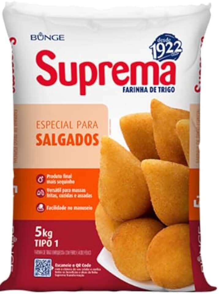 Farinha de Trigo Suprema para Salgados - 5kg - Plástico