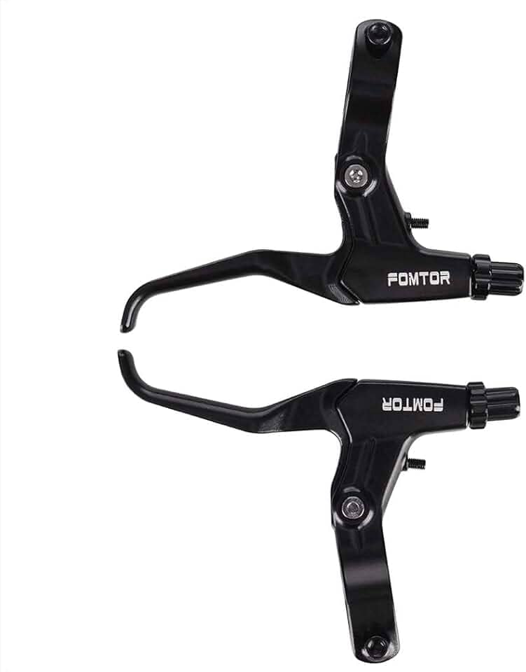 Alavancas de freio de bicicleta FOMTOR Alça de freio de liga de alumínio universal 2,5 dedos para mountain bike, bicicleta infantil, bicicleta dobrável, MTB BMX (2,2 cm)
