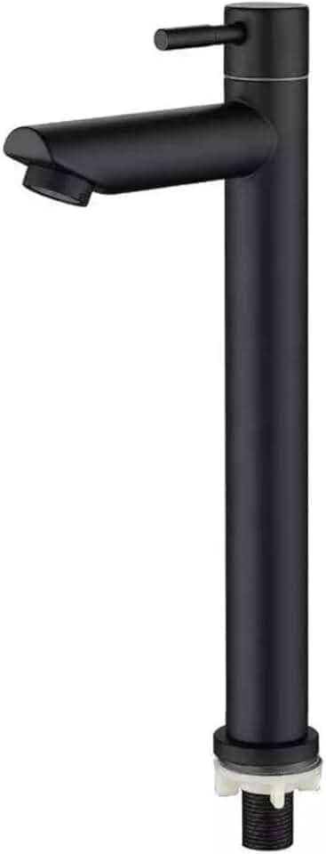 Torneira Preto Fosco Banheiro Lavatório Bica Alta 1/4 de Volta Para Cuba de Apoio ou Sobrepor