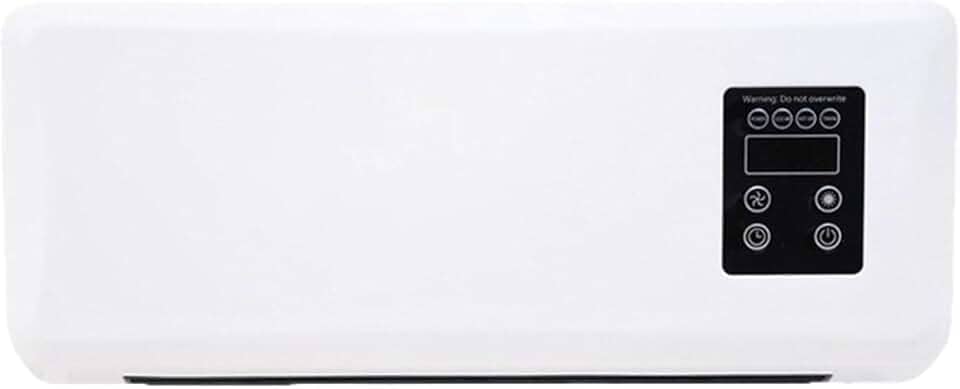 Aquecedor de parede elétrico para pequenos ambientes, economia de energia, 1500 W, controle remoto, ventilador de aquecimento silencioso para inverno,