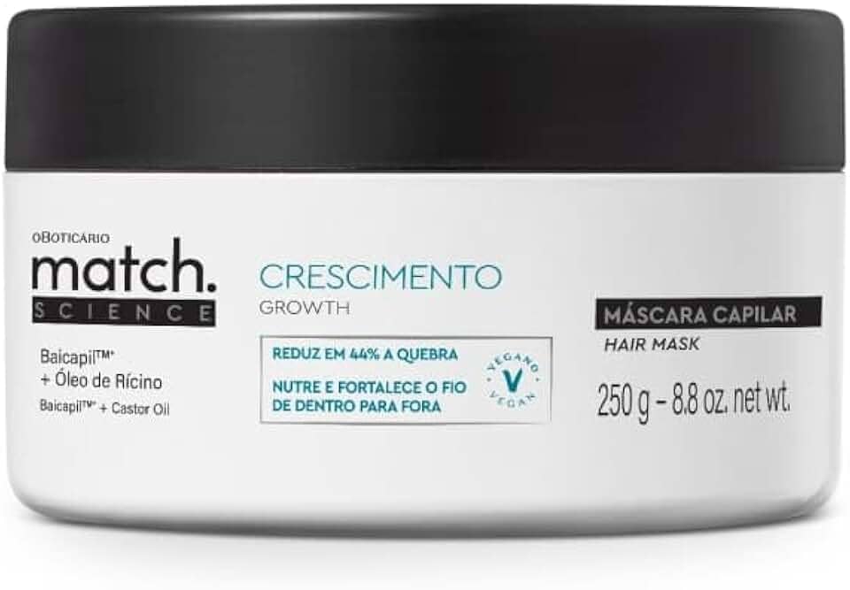 O BOTICARIO MATCH SCIENCE MASCARA CAPILAR CRESCIMENTO 250g