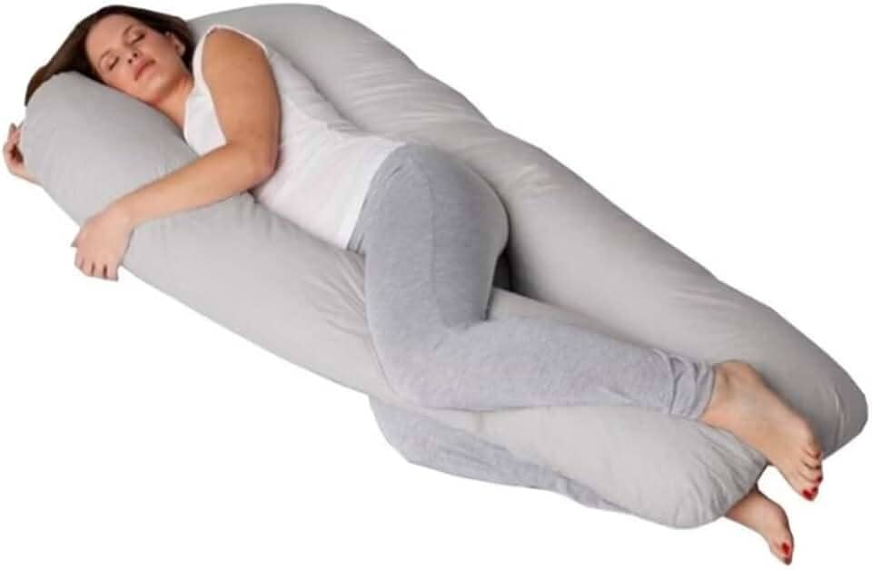 Travesseiro de corpo para gestantes (Cinza)