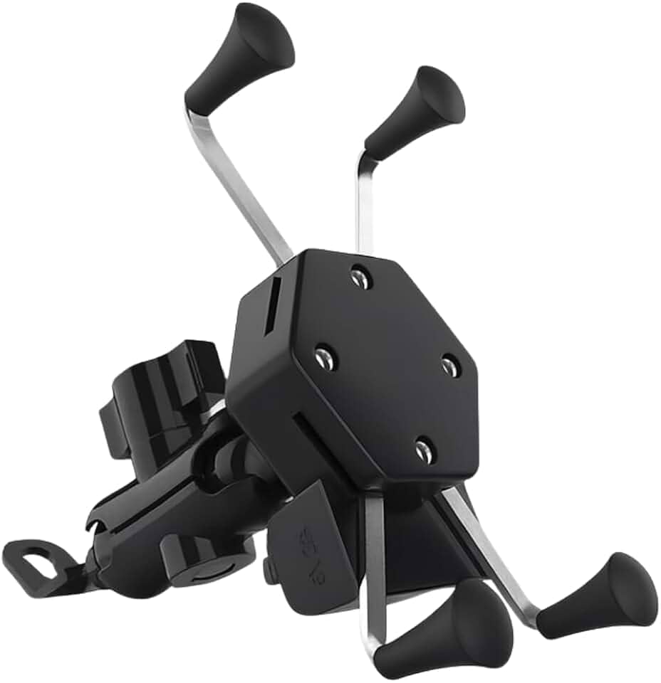 Suporte Celular Garra X Universal Para Moto — Alta Fixação Antivibração, Giro 360°, Ajuste Personalizado e Proteção Reforçada Para Smartphones Até 7”