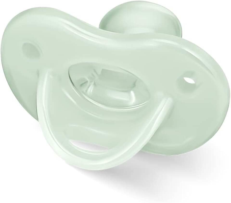 Lillo Do Brasil Chupeta 100% Silicone Calming Brilha No Escuro Bico Simétrico Neutra Tamanho: 1 Contagem (Pacote De 1)