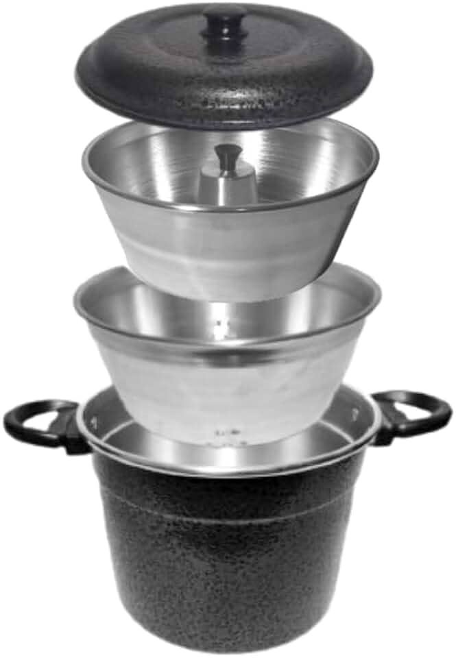 Kit Forma Pudim Banho Maria De Alumínio Reforçado 3X1 Craqueada