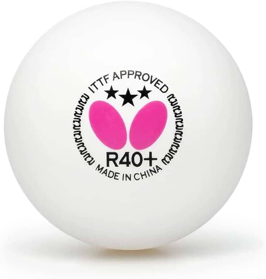 Butterfly Bolas de tênis de mesa R40+ – bola de ping pong branca de 40 mm – certificação ITTF profissional bola de tênis de mesa – pacote com 3 ou 12 unidades