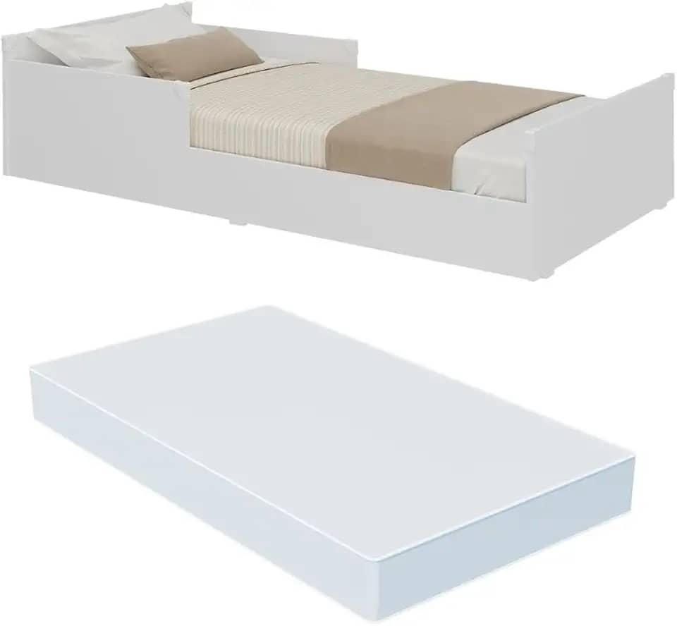 Cama Infantil com Colchão Incluso Mp4112 Nina Multimóveis Branca