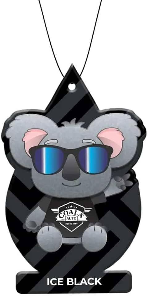 Coala Odorizador para Carro Folhinha Perfumada 10g Ice Black