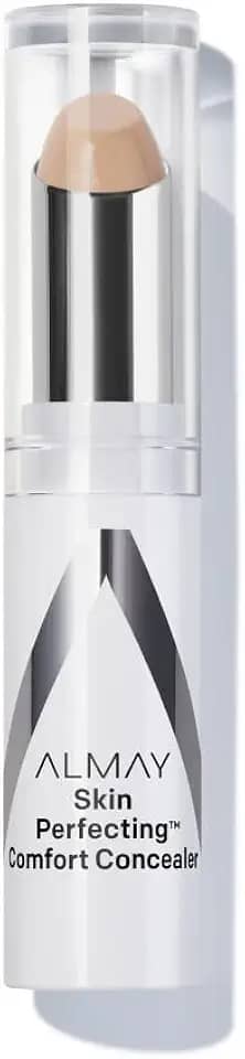 Almay Corretivo confortável para aperfeiçoamento da pele, maquiagem facial, cobertura total, acabamento natural, livre de crueldade, hipoalergênico, testado por dermatologistas, 120 leves, 1 unidade