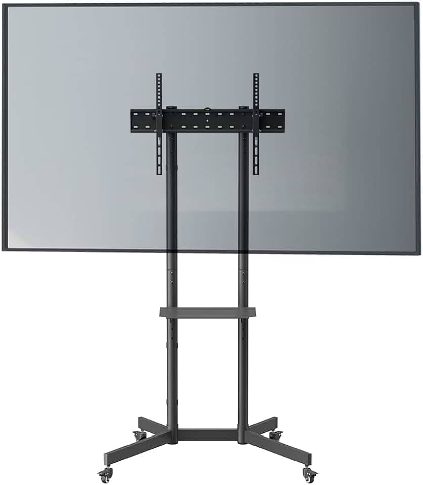 Suporte Estação Multimídia Life TV 37"-70" Pedestal Chão Rodinhas Ajuste Altura Mobilidade Total Carrinho para Monitor TV LED Sala de Aula Treinamentos T1042TE
