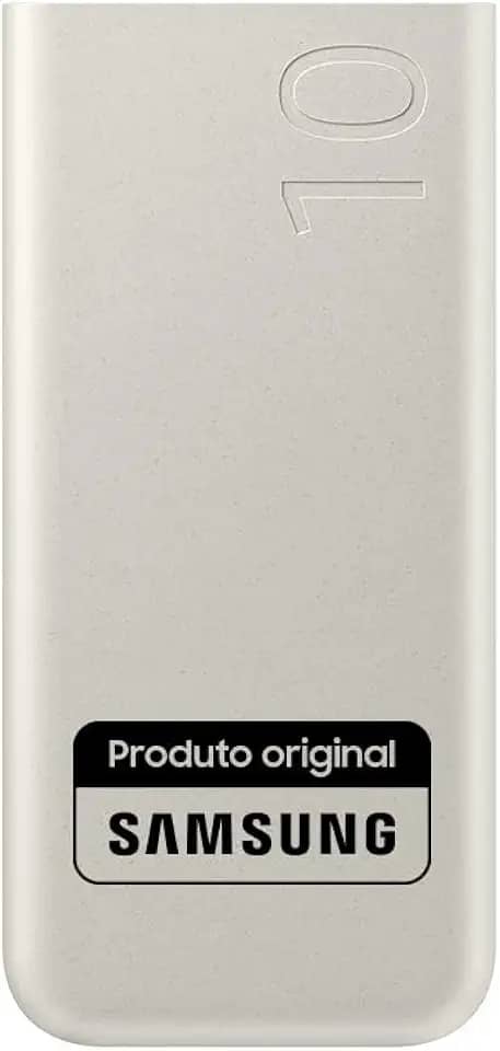 Bateria Externa SAMSUNG EB-P3400 Bege Portátil, Carga Super Rápida 25W, Duas Saídas USB-C 10000 MAH