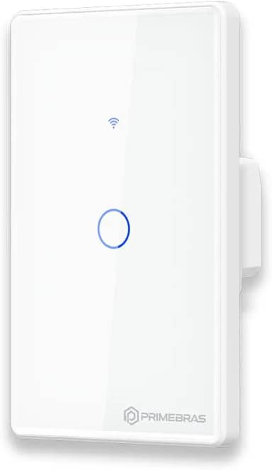 Interruptor Smart Wifi Inteligente Touch Primebras 1 Botão Branco