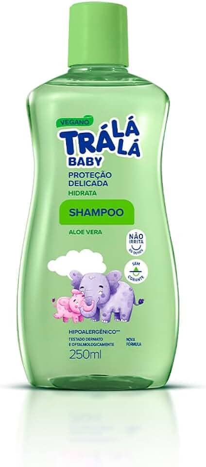 Trá Lá Lá Shampoo Hidrata Personagem Baby Branco E Verde 250 Ml
