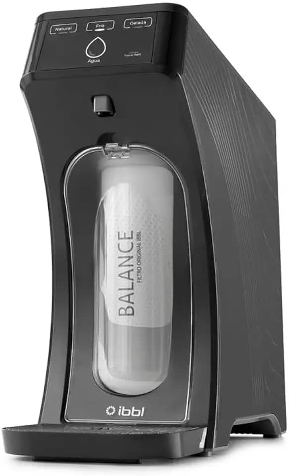 Purificador de Água Gelada Fria Natural E-due com Painel Touch Grafite IBBL