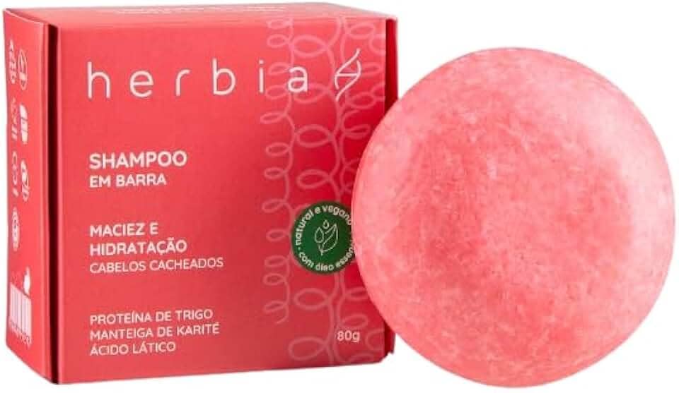 Shampoo em Barra para Cabelos Cacheados Herbia 80g