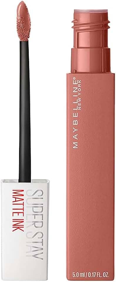 Maybelline SuperStay Matte Ink Batom Líquido Matte Longa Duração 16H com Aplicador Preciso, Não Transfere e Cor Intensa, Acabamento Matte Confortável, Cor 65 Seductress Nude Bege, 5ml