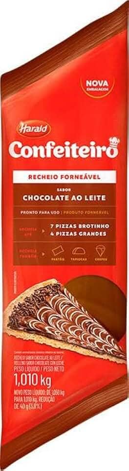Recheio Forneavel Chocolate ao Leite 1.01Kg Harald