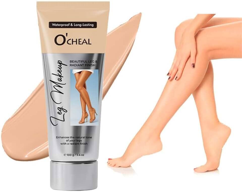 O'CHEAL Creme de maquiagem impermeável para pernas, cobertura de tatuagem sem transferência e corretivo para cicatrizes, base corporal de longa duração para pele impecável, cobertura de varizes nas