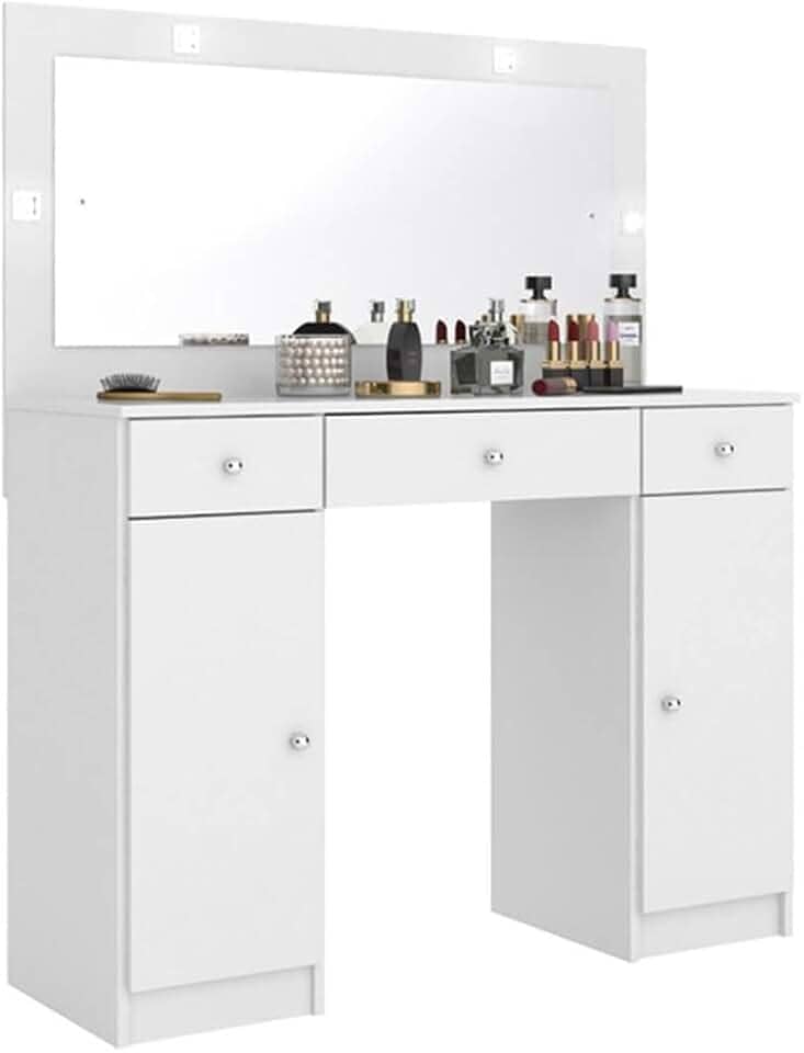 Penteadeira Camarim com 2 portas Carisma Branco – LC Móveis