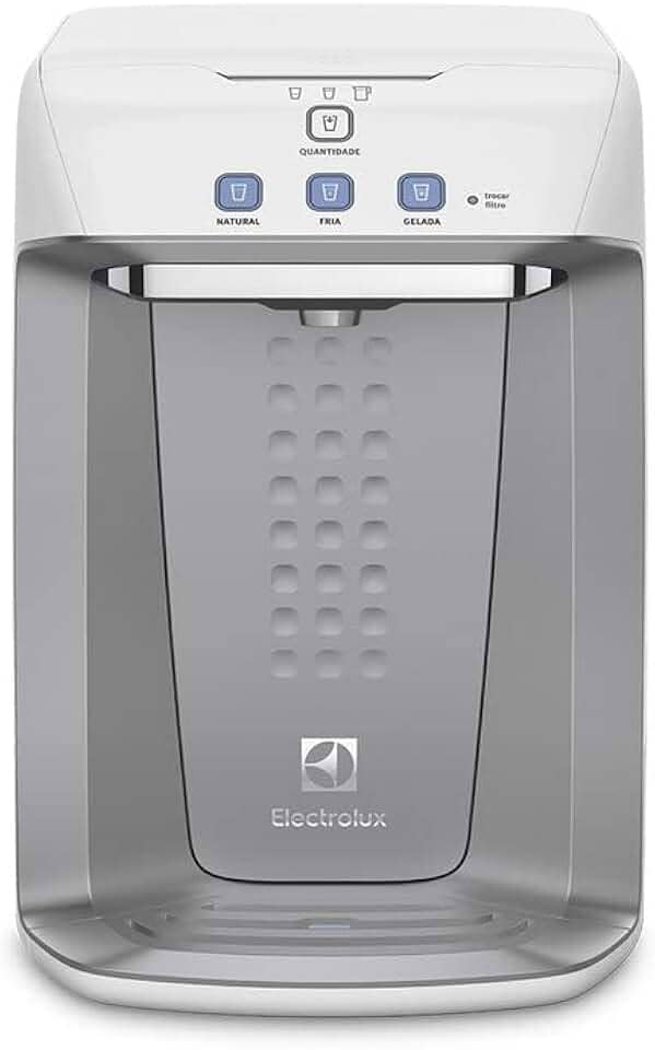 Purificador de Água Gelada Fria e Natural Elétrico Compacto Eletronico placa Electrolux Alerta troca de Filtro refil 12 meses ou 3000l Painel Touch Bivolt Branco PA21G