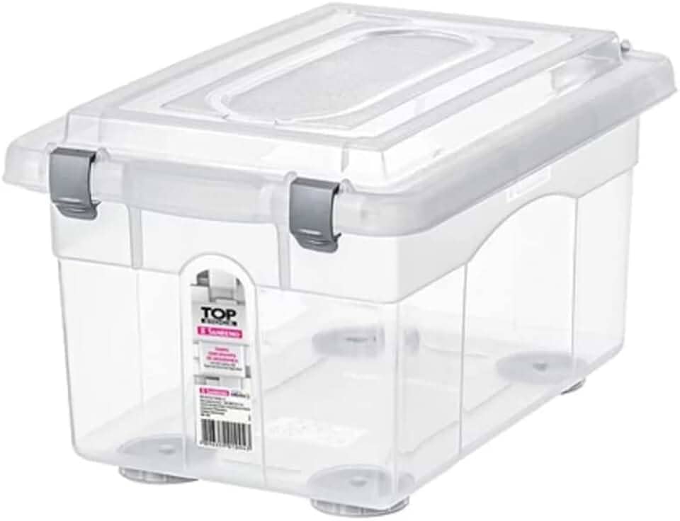 Sanremo - Caixa Organizadora Plástica de 4,3 Litros e Tampa com Travas, Linha Top Stock