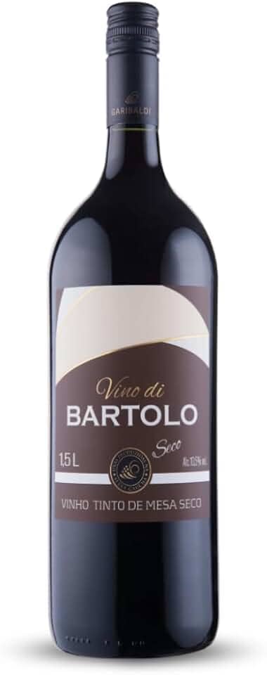 Vinho Garibaldi Di Bartolo Tinto Seco 1,5L, Vinho De Mesa Tinto Seco, Vermelho, Estruturado E Equilibrado, Notas De Framboesa E Frutas Vermelhas, Expressão Autêntica de Força E Tradição, Denominação De Origem Serra Gaúcha