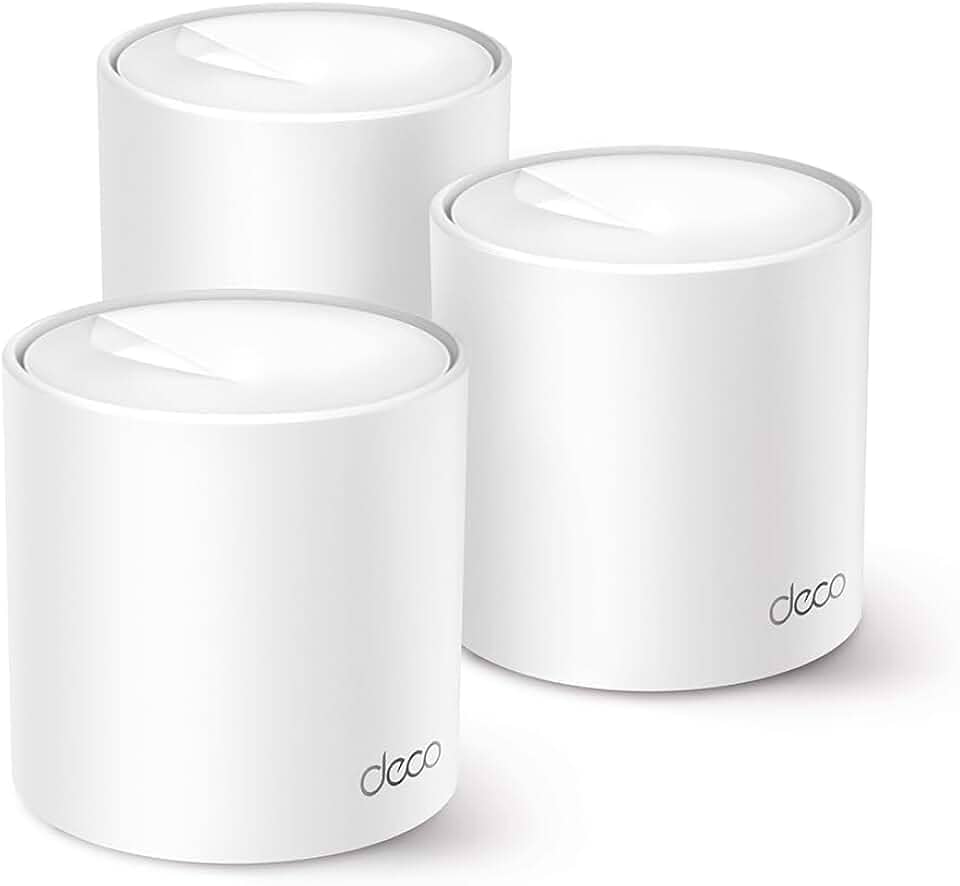 [Novo] TP-Link Deco X10 (3-pack) | Sistema Wi-Fi Mesh 6 AX1500 para toda a casa - Cobertura de até 520 m², 3 portas Gigabit por unidade, canal de banda de 80 MHz, ODFMA, 1024 QAM, branco