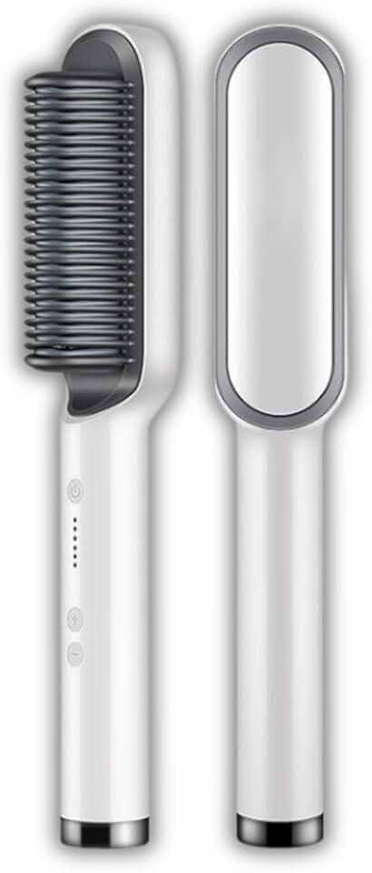 Escova Alisadora 3 em 1 Bivolt – Tecnologia de Íons | Para Todos os Tipos de Cabelo, Antifrizz e Modeladora Rápida