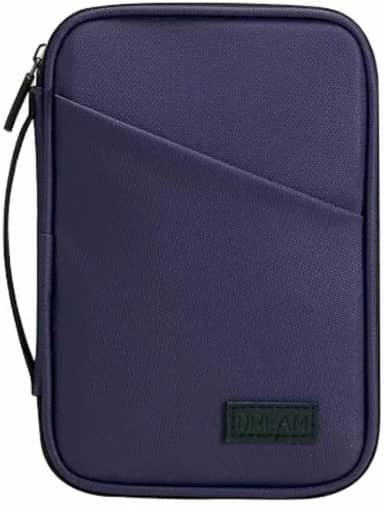 Carteira porta passaporte e documentos, cartões e dinheiro, emborrachado e impermeável, feminino e masculino (AZUL)