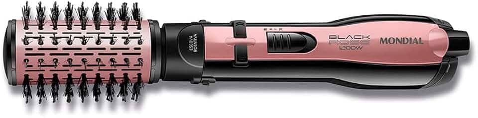 Escova Rotativa Mondial ER-10 1200W, Rose/Preto 220V