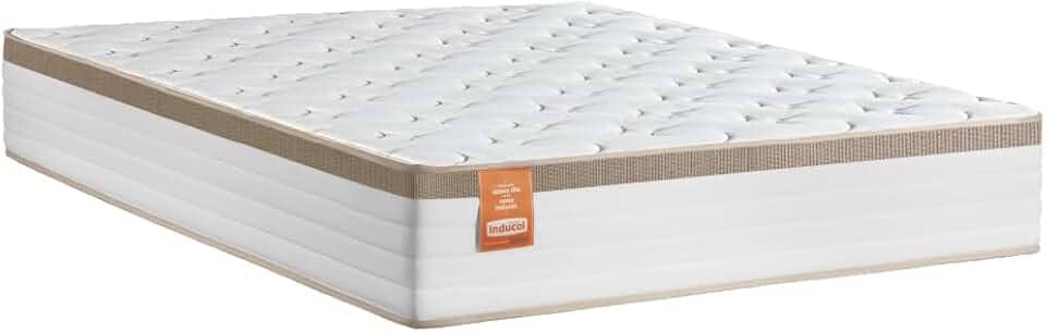 Colchão Casal Molas Ensacadas Real 138x188x27cm Branco/Bege - Suporta até 130Kg Por Pessoa