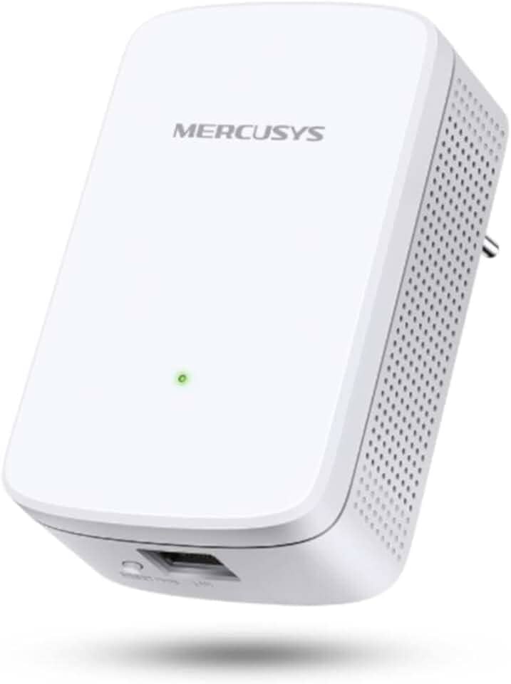 MERCUSYS ME10 Repetidor WiFi, extensor de rede, amplificador sem fios 300 Mbps, WPS botão, play e plug, indicador LED de sinal, fácil configuração, compatível com