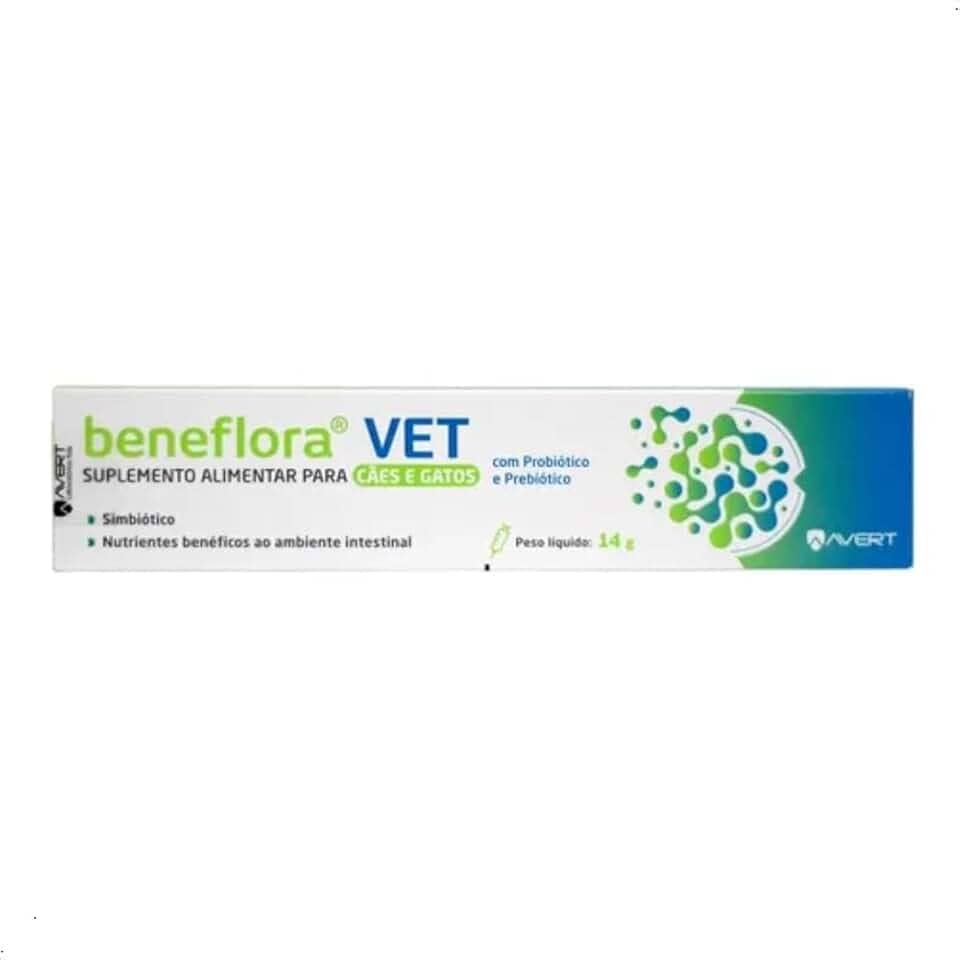 Suplemento Alimentar Avert Beneflora Vet para Cães e Gatos Multicor 14g