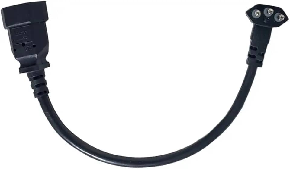 Adaptador Para Tomada 90 Graus 20a Macho 20a Fêmea 3p 25 Cm