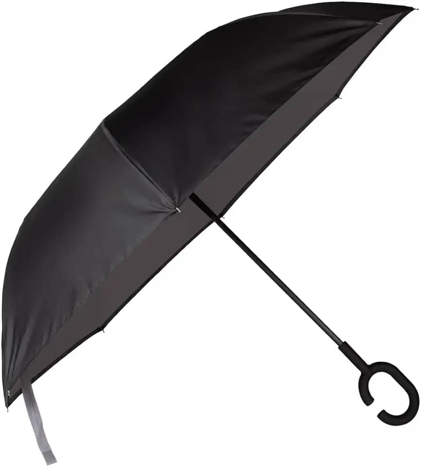 Mor - Guarda-Chuva Invertido Preto e Cinza