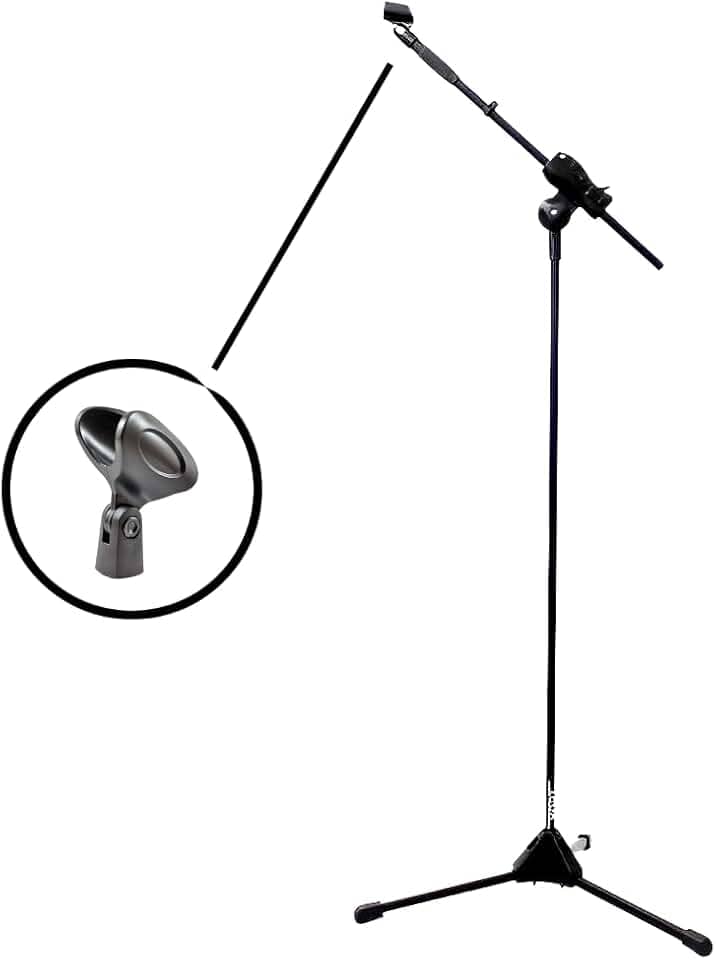 Pedestal de Microfone com Cachimbo Para Microfone com Fio ou sem Fio (PARA MIC SEM FIO)