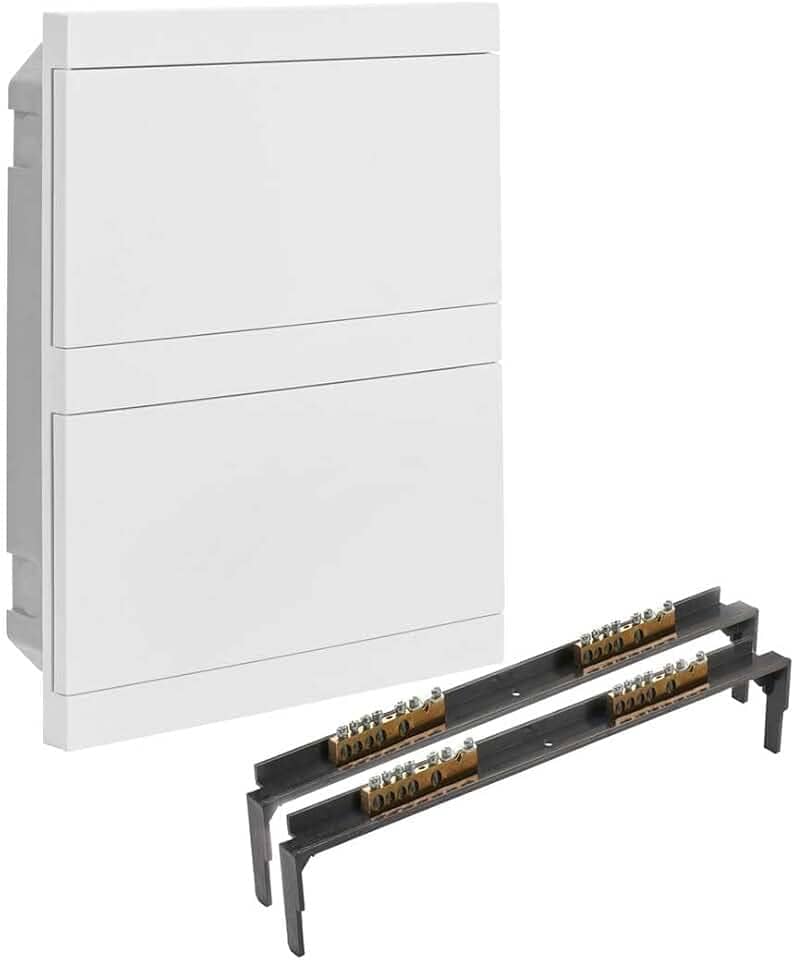 Kit Quadro Distribuição Embutir para 24 Disjuntores e 2 Barramentos Strahl