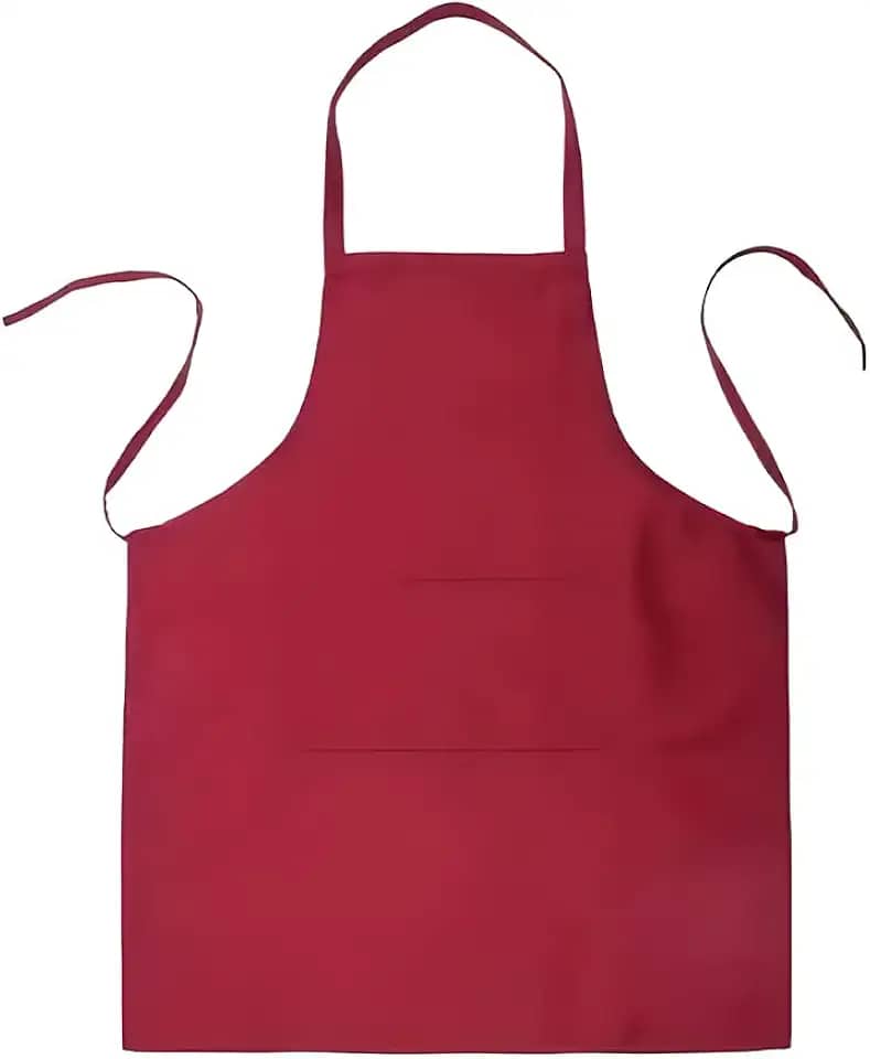 Avental De Tecido Catiônico Vermelho Ajustável, Impermeável E Resistente a Manchas, Ideal Para Cozinha, Culinária, Confeitaria E Artesanato, Proteção Contra Líquidos E Sujeira