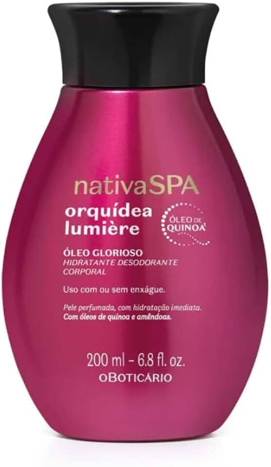 Óleo Glorioso Hidratante Desodorante Corporal Nativa SPA Orquídea Lumière 200ml